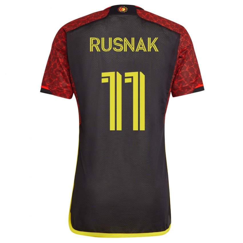 Herren Albert Rusnák #11 Orangefarben Auswärtstrikot Trikot 2023/24 T-Shirt Österreich