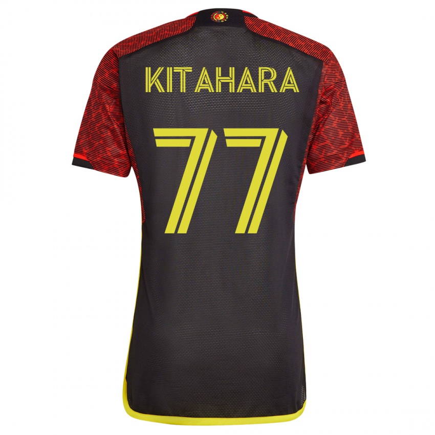 Herren Sota Kitahara #77 Orangefarben Auswärtstrikot Trikot 2023/24 T-Shirt Österreich