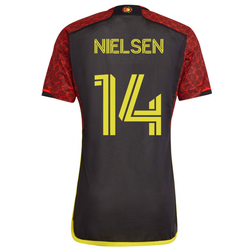 Herren Taylor Nielsen #14 Orangefarben Auswärtstrikot Trikot 2023/24 T-Shirt Österreich