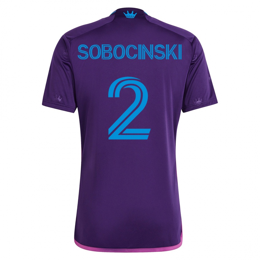 Herren Jan Sobocinski #2 Violett Auswärtstrikot Trikot 2023/24 T-Shirt Österreich