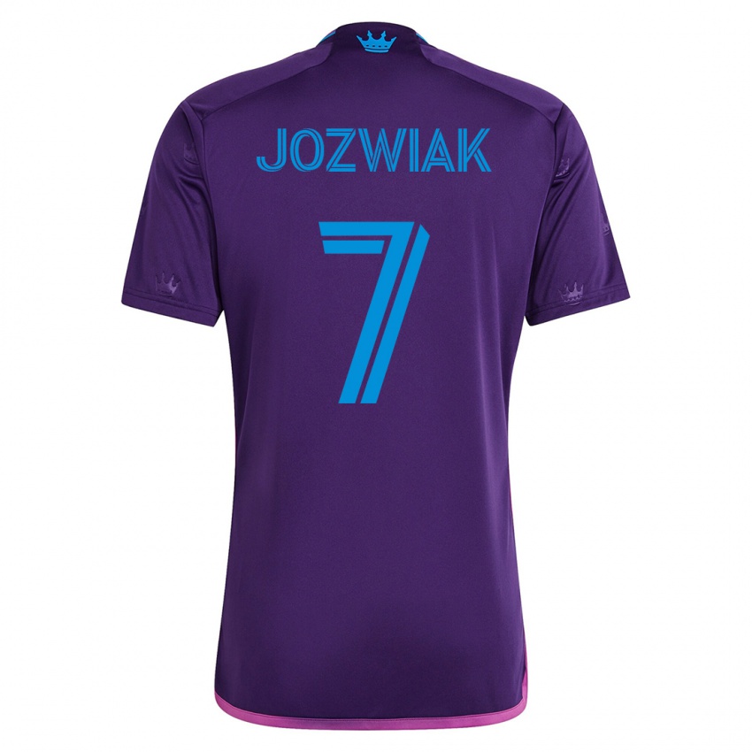 Herren Kamil Józwiak #7 Violett Auswärtstrikot Trikot 2023/24 T-Shirt Österreich