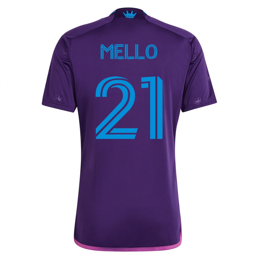 Herren Vinicius Mello #21 Violett Auswärtstrikot Trikot 2023/24 T-Shirt Österreich