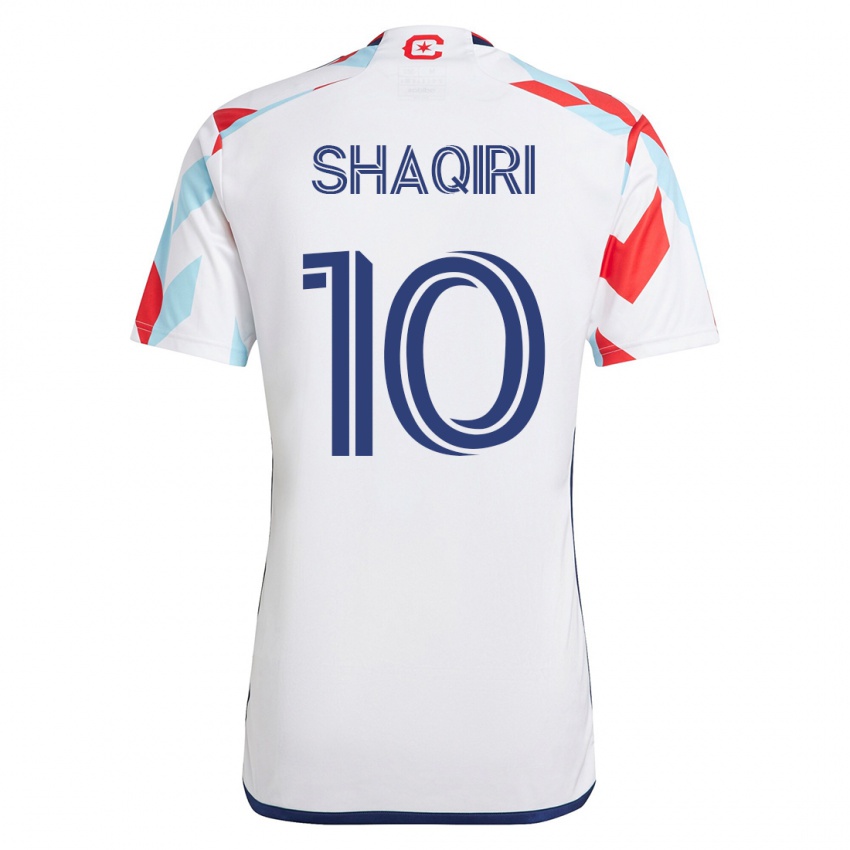 Herren Xherdan Shaqiri #10 Weiß Blau Auswärtstrikot Trikot 2023/24 T-Shirt Österreich