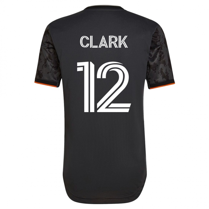 Herren Steve Clark #12 Schwarz Auswärtstrikot Trikot 2023/24 T-Shirt Österreich