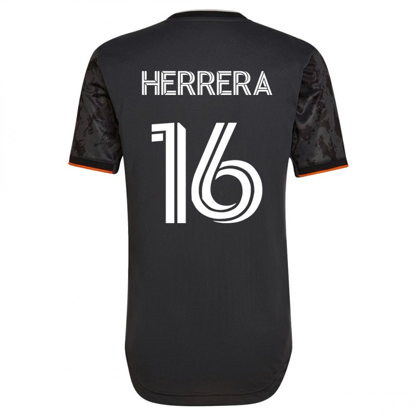 Herren Hector Herrera #16 Schwarz Auswärtstrikot Trikot 2023/24 T-Shirt Österreich