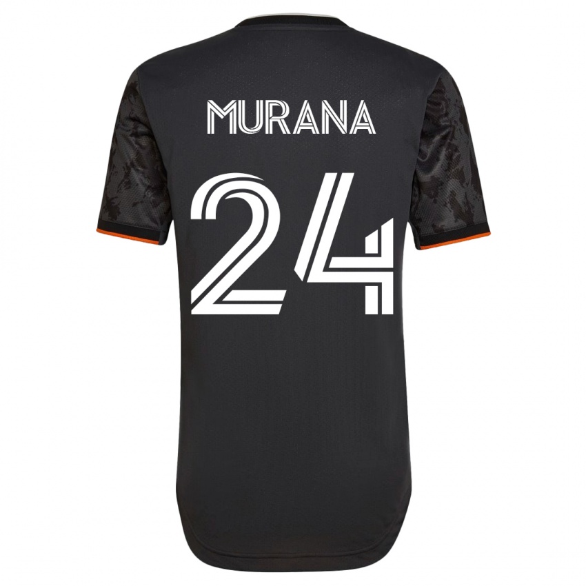 Herren Mujeeb Murana #24 Schwarz Auswärtstrikot Trikot 2023/24 T-Shirt Österreich