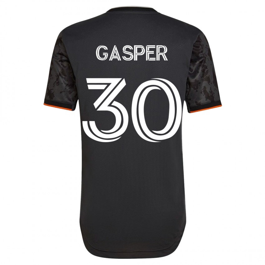 Herren Chase Gasper #30 Schwarz Auswärtstrikot Trikot 2023/24 T-Shirt Österreich