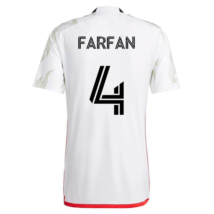 Herren Marco Farfán #4 Weiß Auswärtstrikot Trikot 2023/24 T-Shirt Österreich