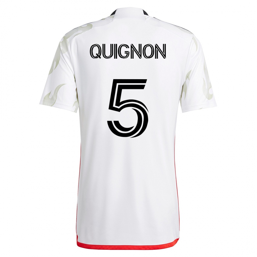 Herren Facundo Quignón #5 Weiß Auswärtstrikot Trikot 2023/24 T-Shirt Österreich