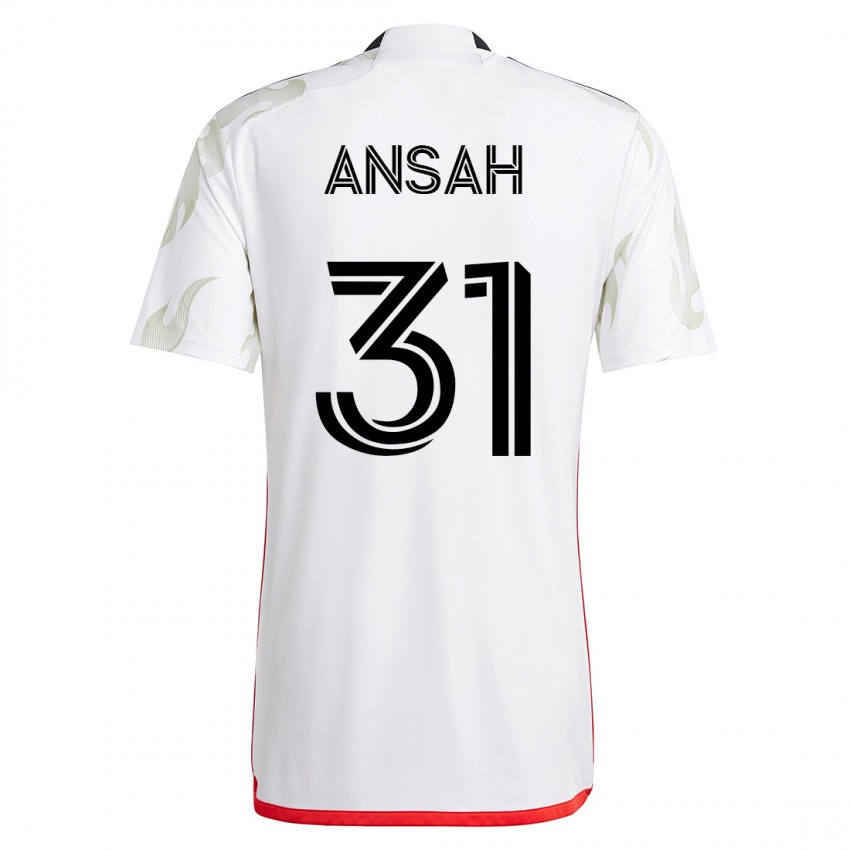 Herren Eugene Ansah #31 Weiß Auswärtstrikot Trikot 2023/24 T-Shirt Österreich