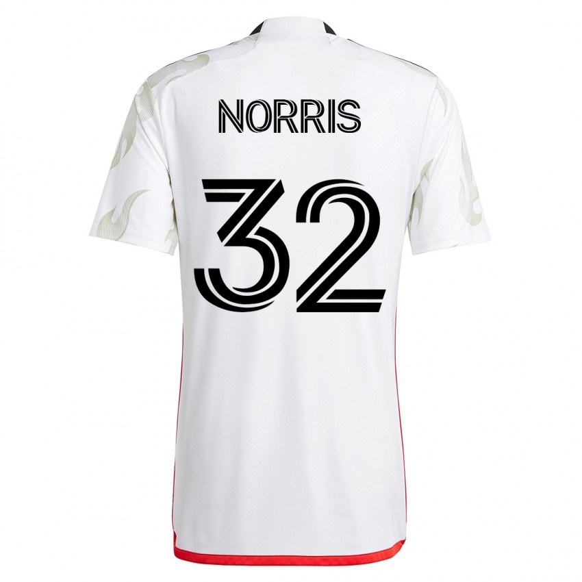 Herren Nolan Norris #32 Weiß Auswärtstrikot Trikot 2023/24 T-Shirt Österreich