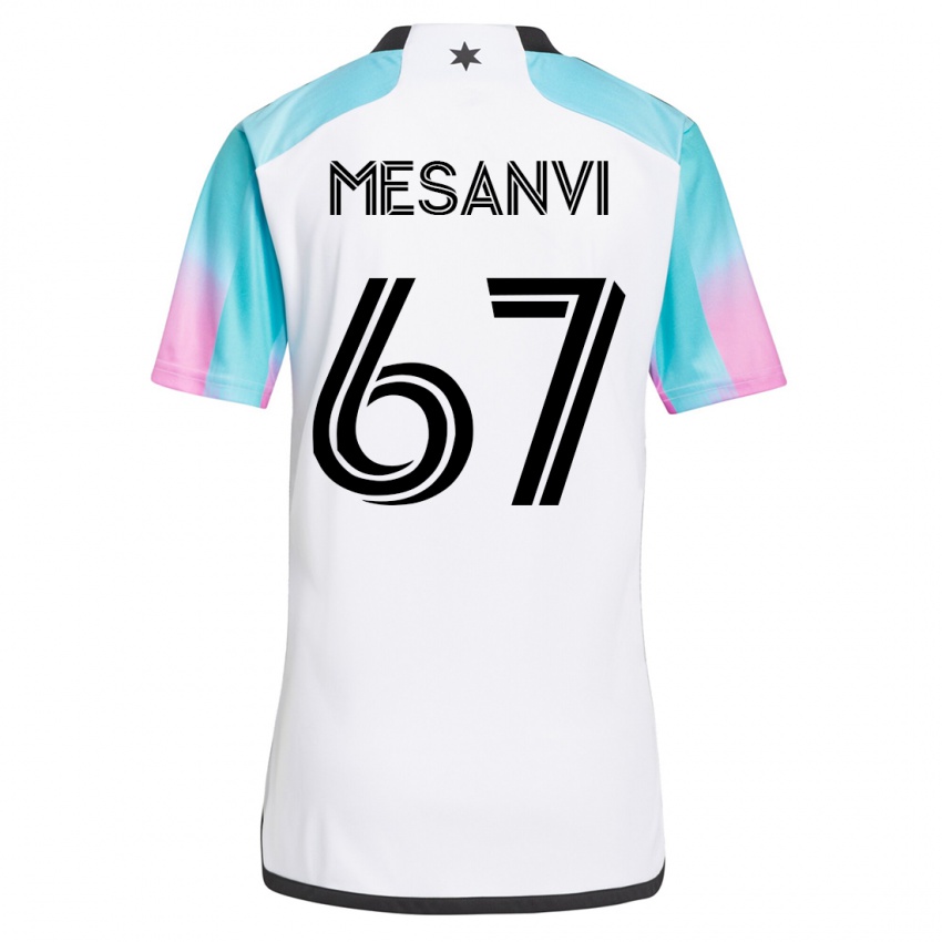 Herren Loïc Mesanvi #67 Weiß Auswärtstrikot Trikot 2023/24 T-Shirt Österreich
