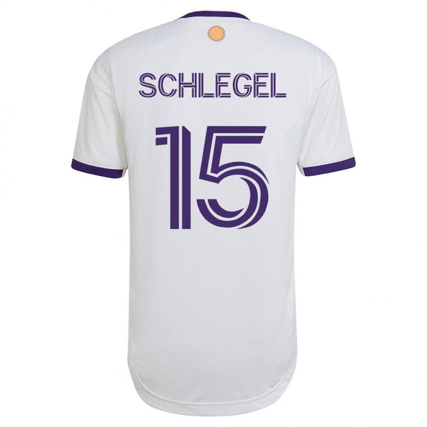 Herren Rodrigo Schlegel #15 Weiß Auswärtstrikot Trikot 2023/24 T-Shirt Österreich