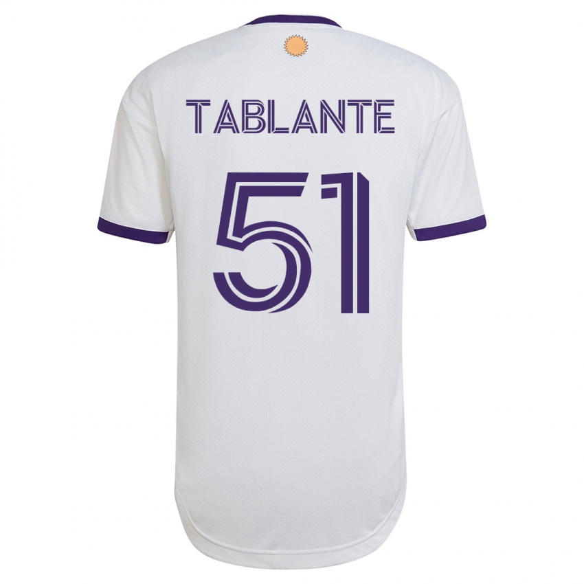 Herren Moises Tablante #51 Weiß Auswärtstrikot Trikot 2023/24 T-Shirt Österreich