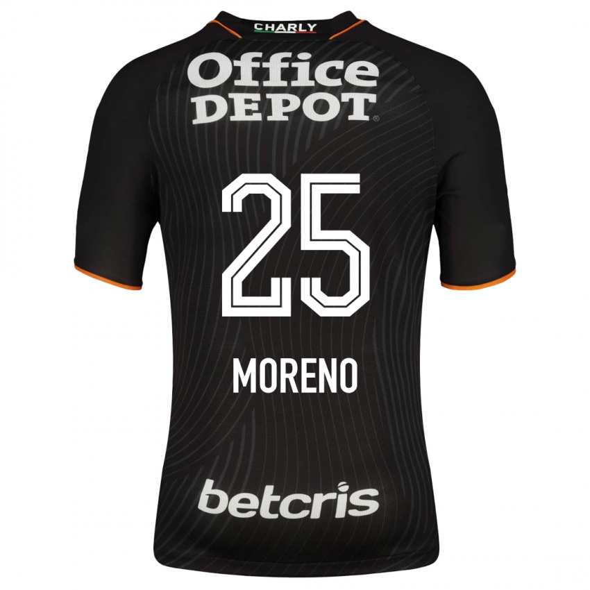 Herren Carlos Moreno #25 Schwarz Auswärtstrikot Trikot 2023/24 T-Shirt Österreich
