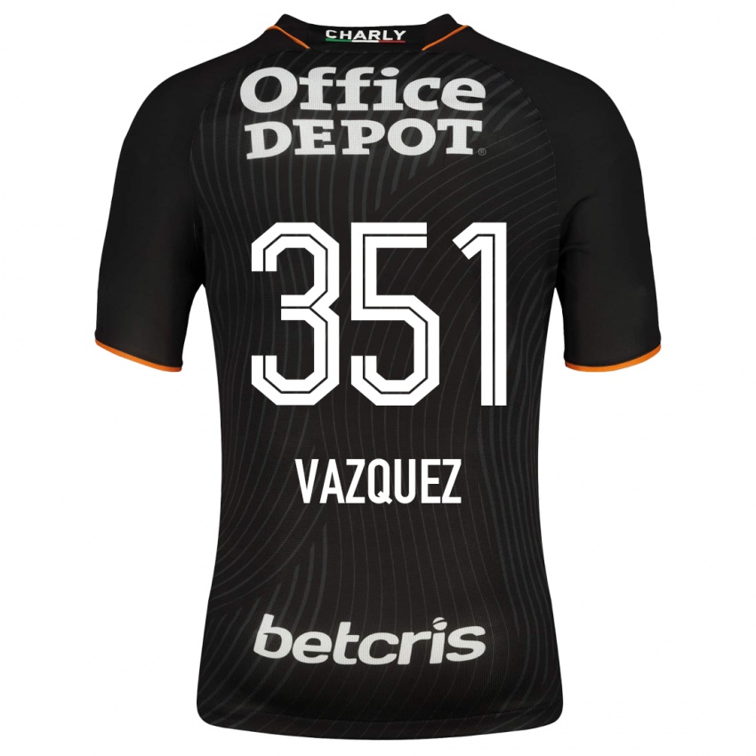 Herren Maximo Vázquez #351 Schwarz Auswärtstrikot Trikot 2023/24 T-Shirt Österreich