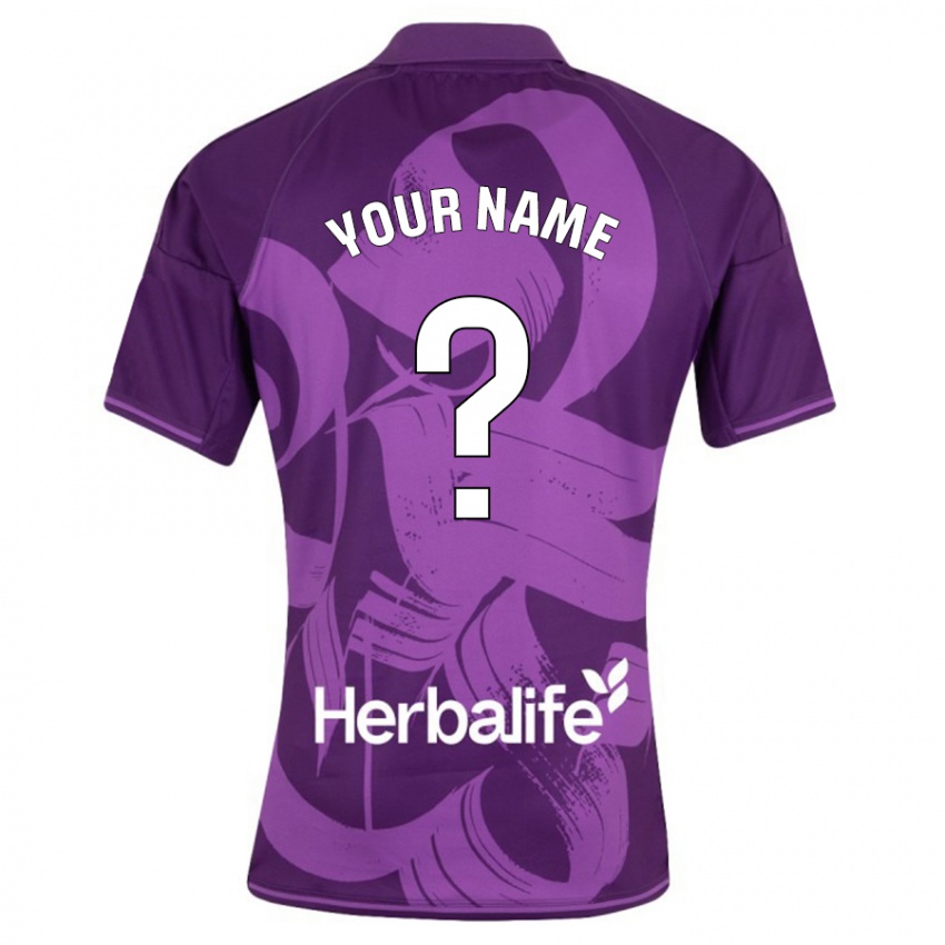 Herren Ihren Namen #0 Violett Auswärtstrikot Trikot 2023/24 T-Shirt Österreich