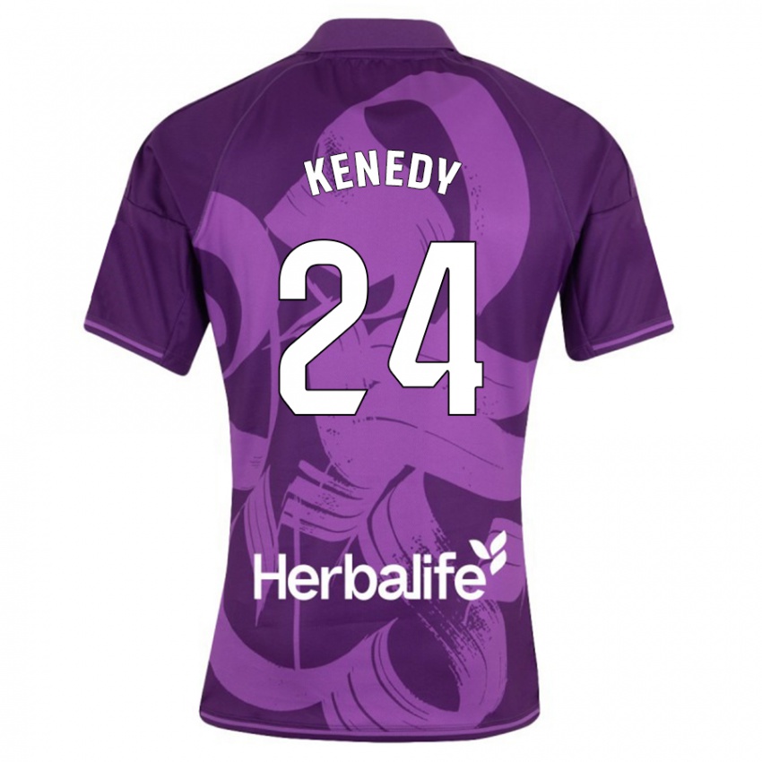 Herren Kenedy #24 Violett Auswärtstrikot Trikot 2023/24 T-Shirt Österreich
