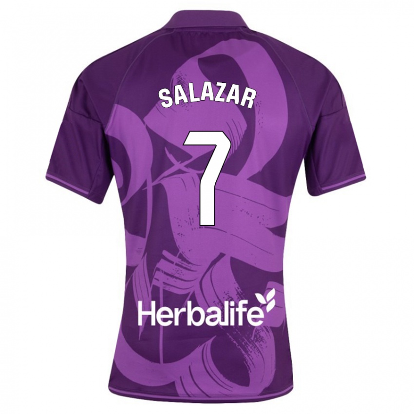 Herren Israel Salazar #7 Violett Auswärtstrikot Trikot 2023/24 T-Shirt Österreich