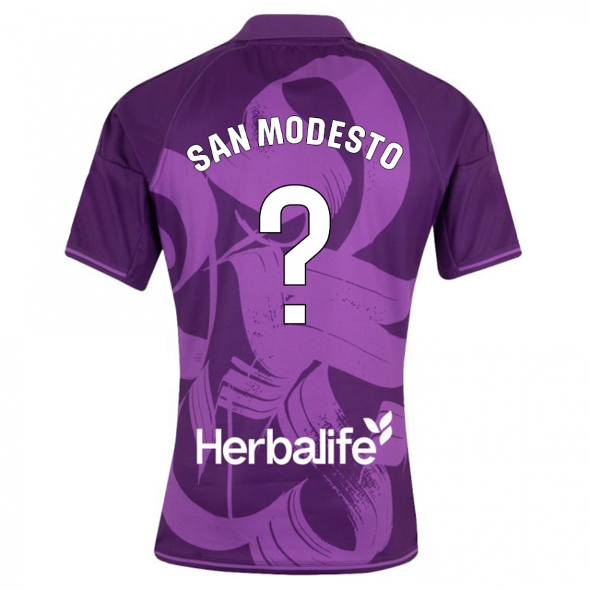 Herren Hugo San Modesto #0 Violett Auswärtstrikot Trikot 2023/24 T-Shirt Österreich