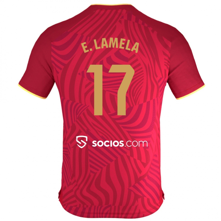 Herren Erik Lamela #17 Rot Auswärtstrikot Trikot 2023/24 T-Shirt Österreich