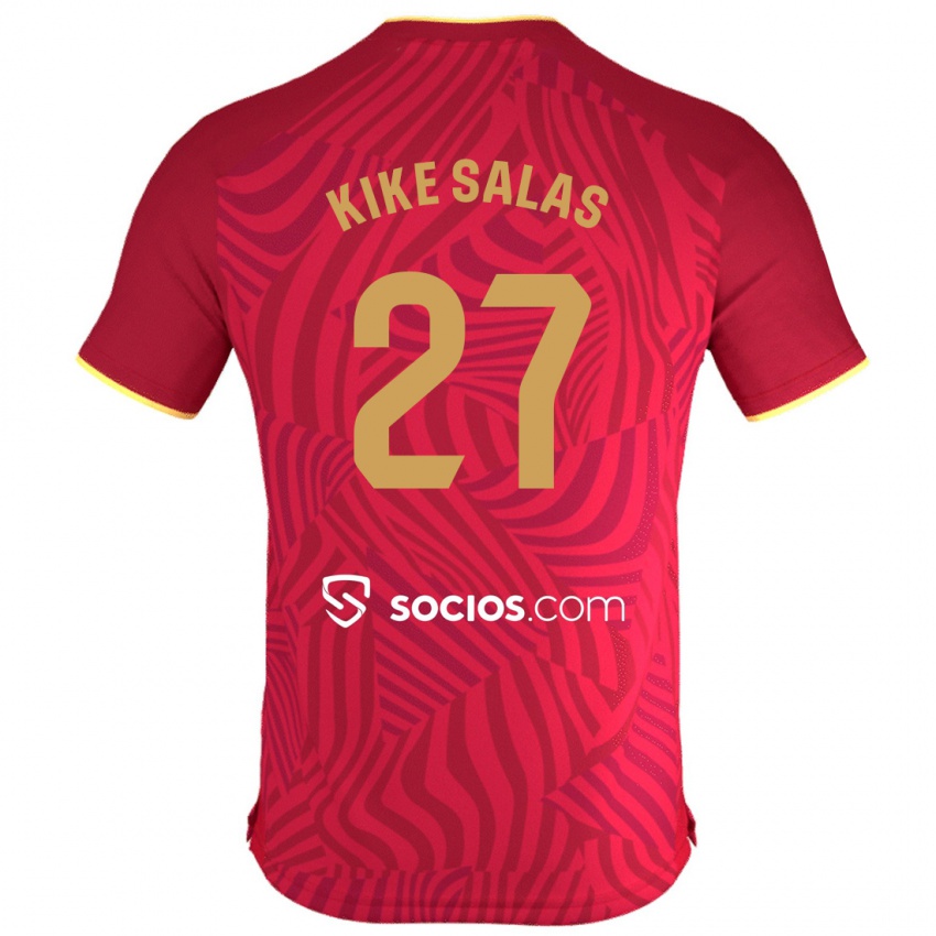 Herren Kike Salas #27 Rot Auswärtstrikot Trikot 2023/24 T-Shirt Österreich