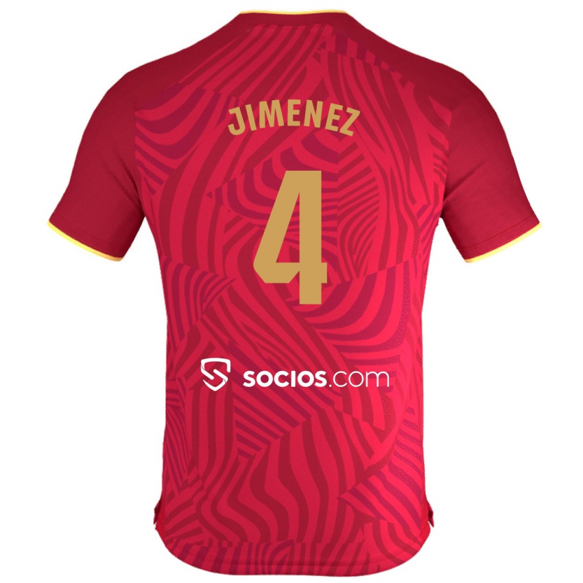 Herren Diego Jiménez #4 Rot Auswärtstrikot Trikot 2023/24 T-Shirt Österreich