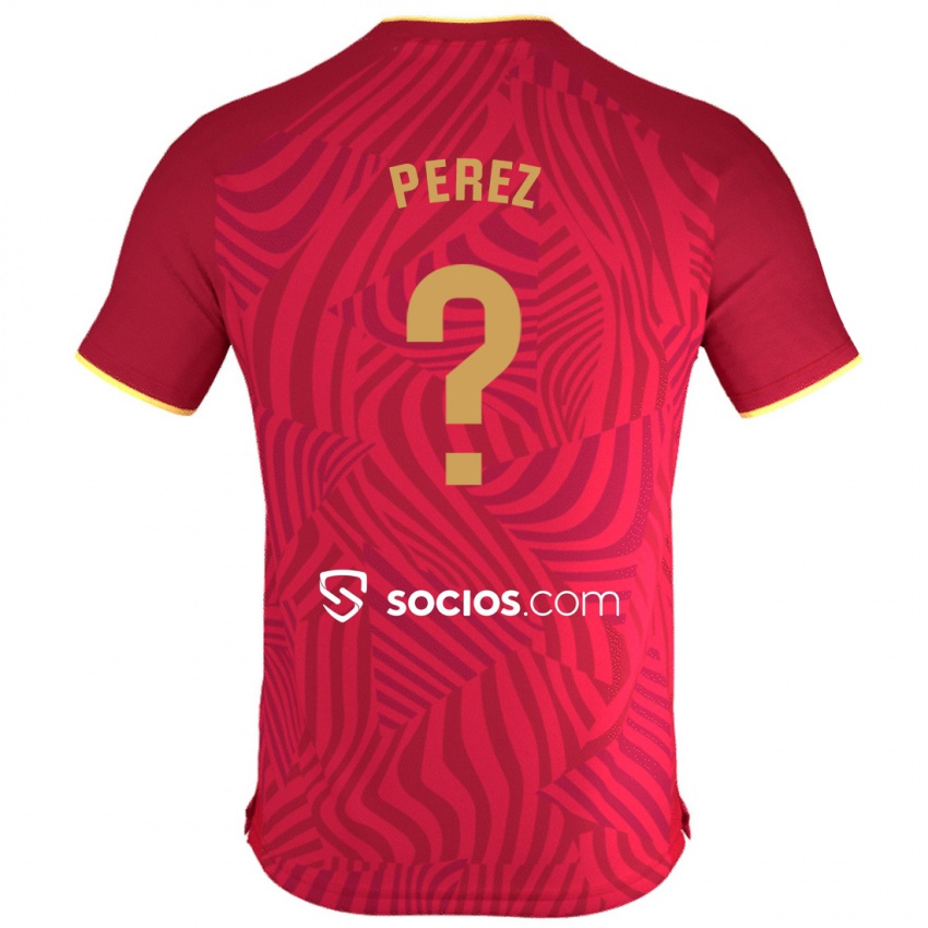 Herren Adrián Pérez #0 Rot Auswärtstrikot Trikot 2023/24 T-Shirt Österreich