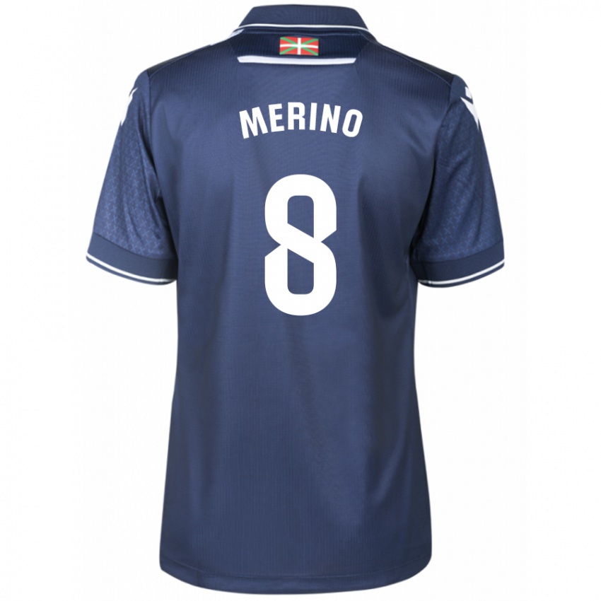 Herren Mikel Merino #8 Marine Auswärtstrikot Trikot 2023/24 T-Shirt Österreich