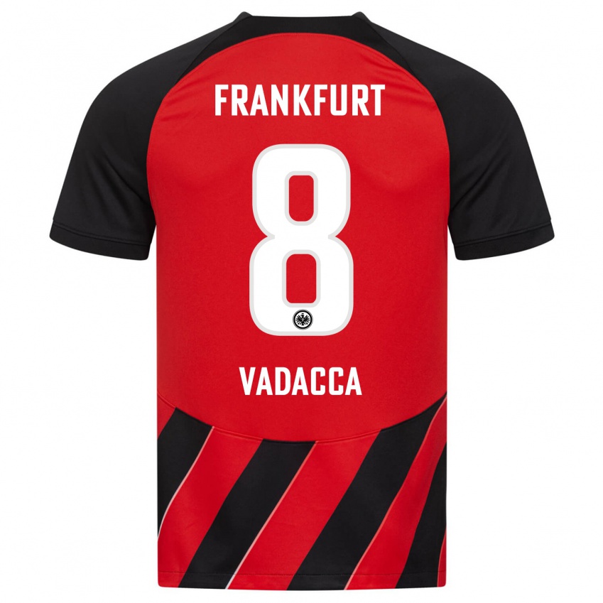 Damen Gianni Vadacca #8 Rot Schwarz Heimtrikot Trikot 2023/24 T-Shirt Österreich