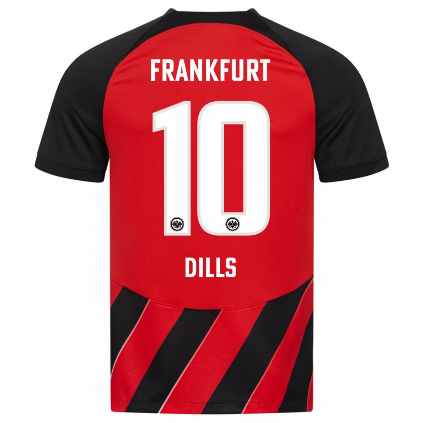 Damen Marvin Dills #10 Rot Schwarz Heimtrikot Trikot 2023/24 T-Shirt Österreich