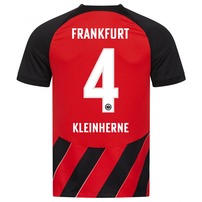 Damen Sophia Kleinherne #4 Rot Schwarz Heimtrikot Trikot 2023/24 T-Shirt Österreich