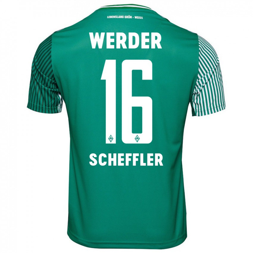 Damen Ian Scheffler #16 Grün Heimtrikot Trikot 2023/24 T-Shirt Österreich