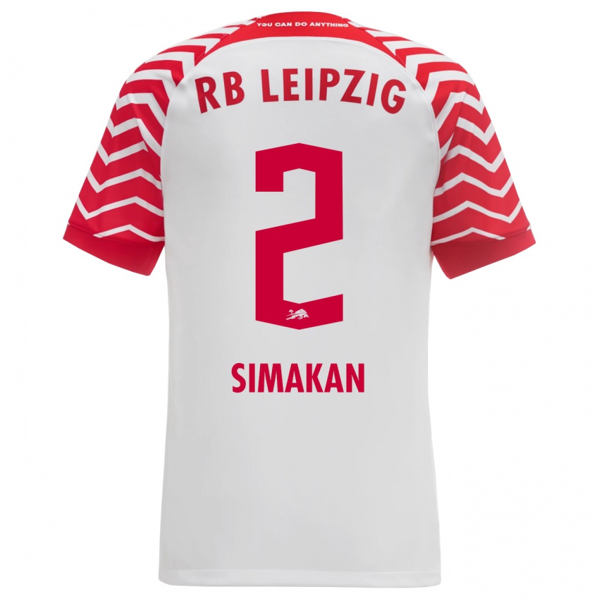 Damen Mohamed Simakan #2 Weiß Heimtrikot Trikot 2023/24 T-Shirt Österreich