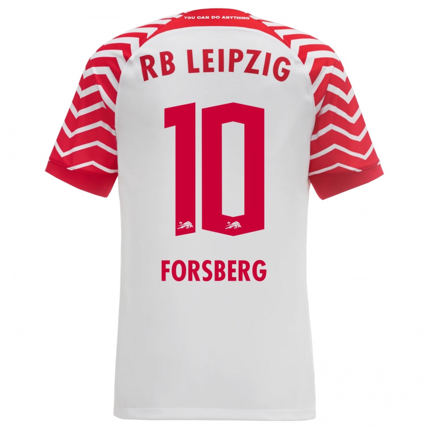 Damen Emil Forsberg #10 Weiß Heimtrikot Trikot 2023/24 T-Shirt Österreich