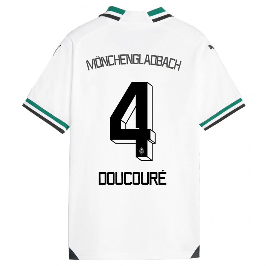 Damen Mamadou Doucoure #4 Weiß Grün Heimtrikot Trikot 2023/24 T-Shirt Österreich