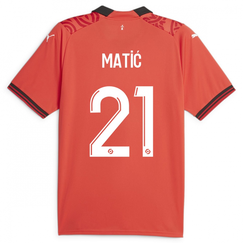 Damen Nemanja Matic #21 Rot Heimtrikot Trikot 2023/24 T-Shirt Österreich