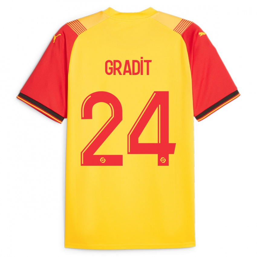 Damen Jonathan Gradit #24 Gelb Heimtrikot Trikot 2023/24 T-Shirt Österreich