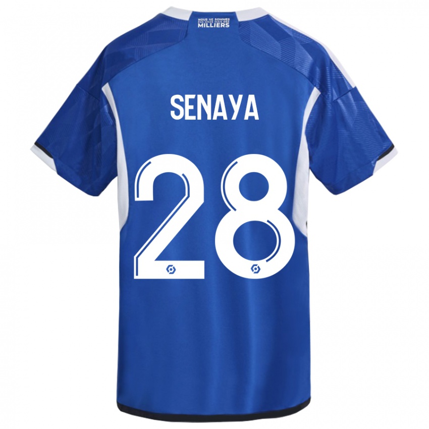 Damen Marvin Senaya #28 Blau Heimtrikot Trikot 2023/24 T-Shirt Österreich