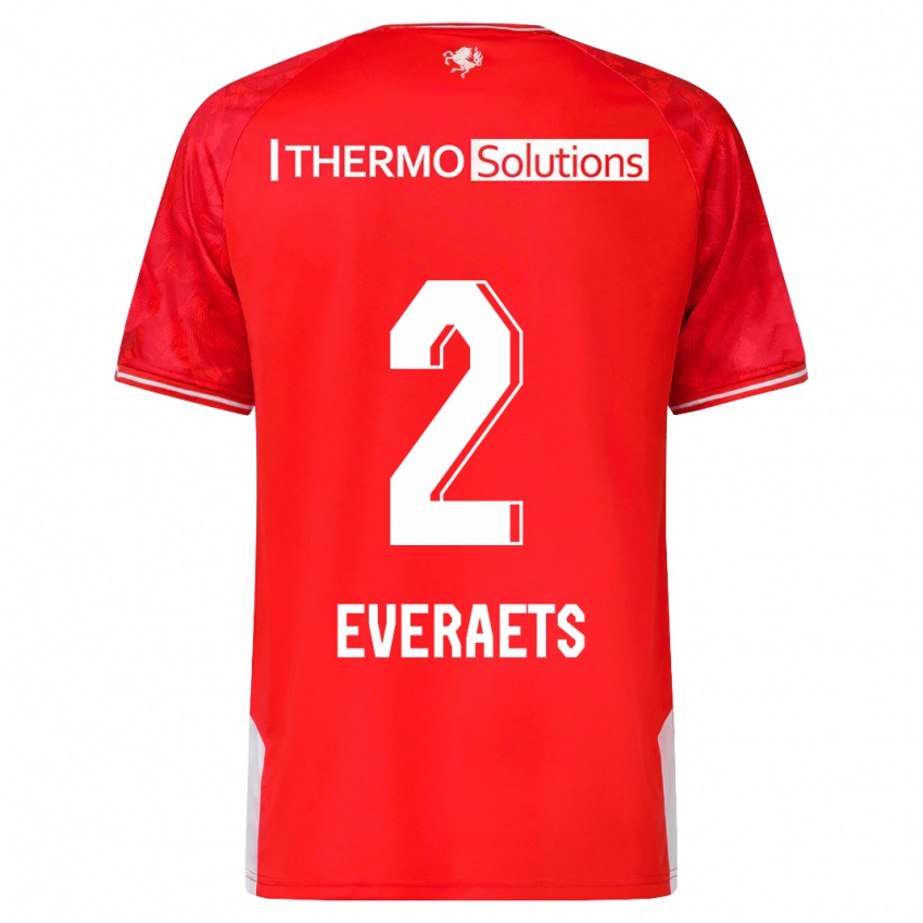Damen Kim Everaets #2 Rot Heimtrikot Trikot 2023/24 T-Shirt Österreich