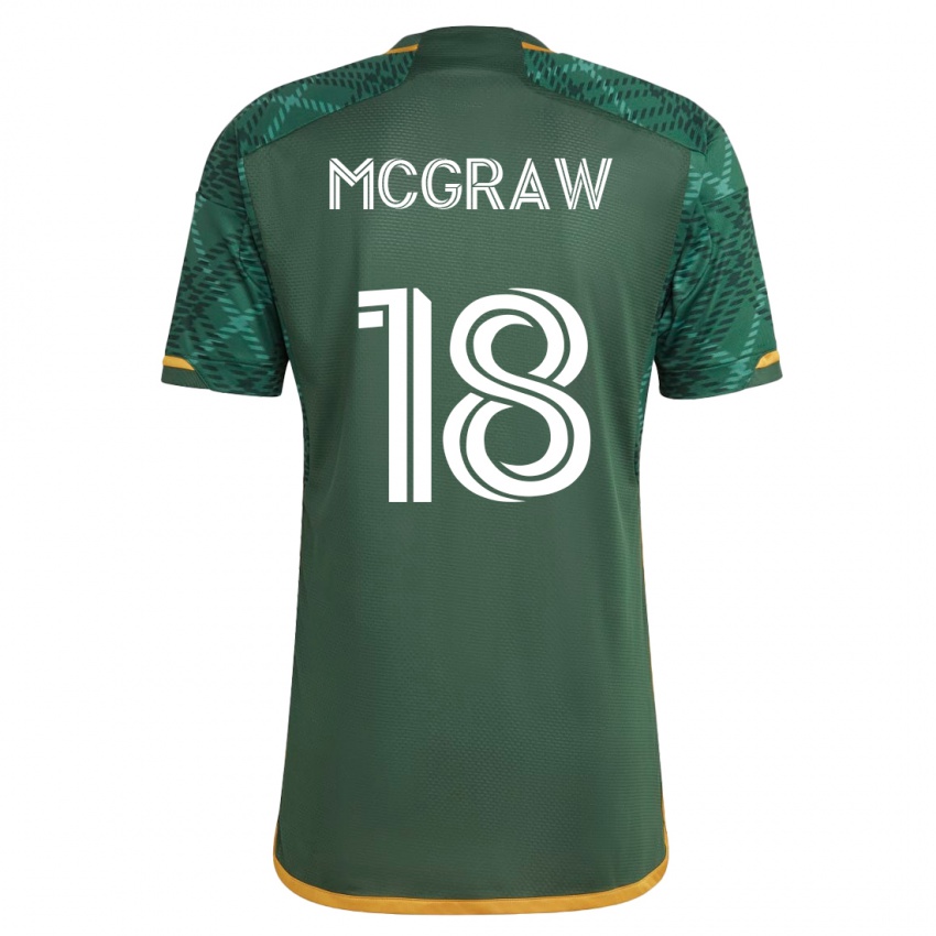Damen Zac Mcgraw #18 Grün Heimtrikot Trikot 2023/24 T-Shirt Österreich
