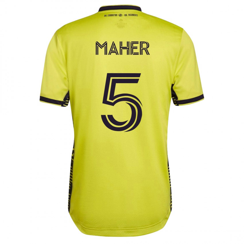 Damen Jack Maher #5 Gelb Heimtrikot Trikot 2023/24 T-Shirt Österreich