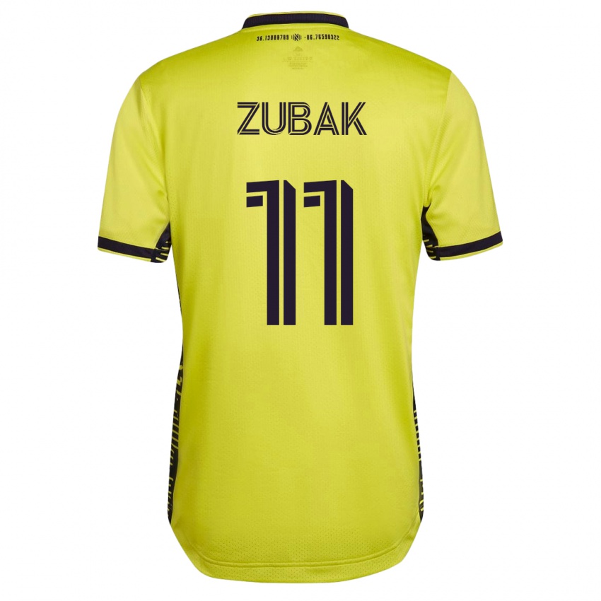 Damen Ethan Zubak #11 Gelb Heimtrikot Trikot 2023/24 T-Shirt Österreich