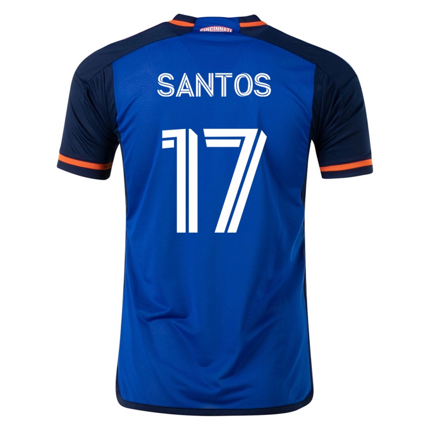 Damen Sergio Santos #17 Blau Heimtrikot Trikot 2023/24 T-Shirt Österreich