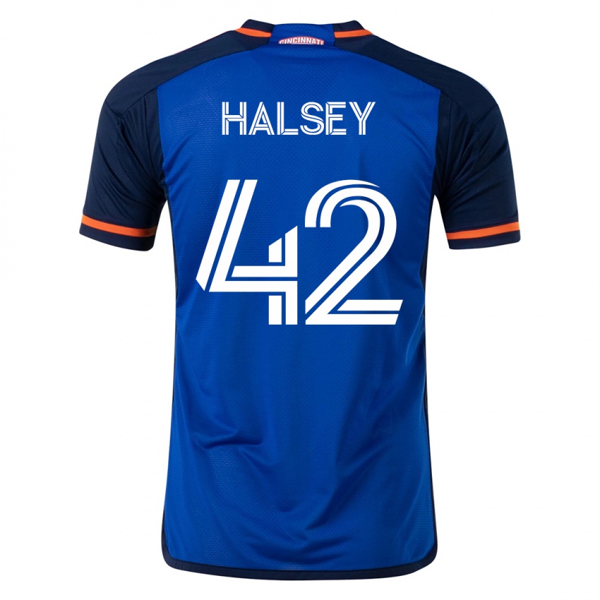 Damen Bret Halsey #42 Blau Heimtrikot Trikot 2023/24 T-Shirt Österreich