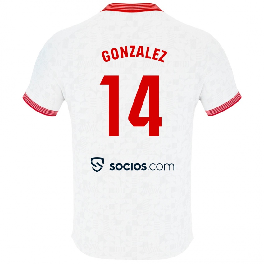 Damen Alberto González #14 Weiß Heimtrikot Trikot 2023/24 T-Shirt Österreich