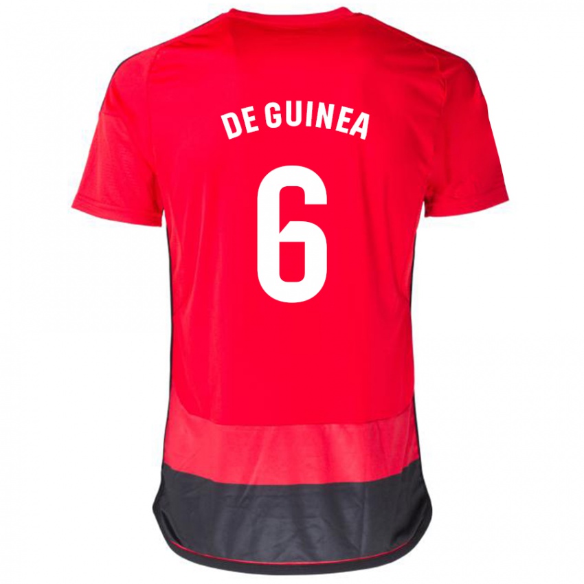 Damen Asier Ortiz De Guinea #6 Rot Schwarz Heimtrikot Trikot 2023/24 T-Shirt Österreich