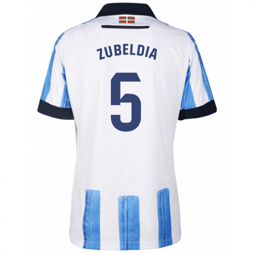 Damen Igor Zubeldia #5 Blau Weiss Heimtrikot Trikot 2023/24 T-Shirt Österreich