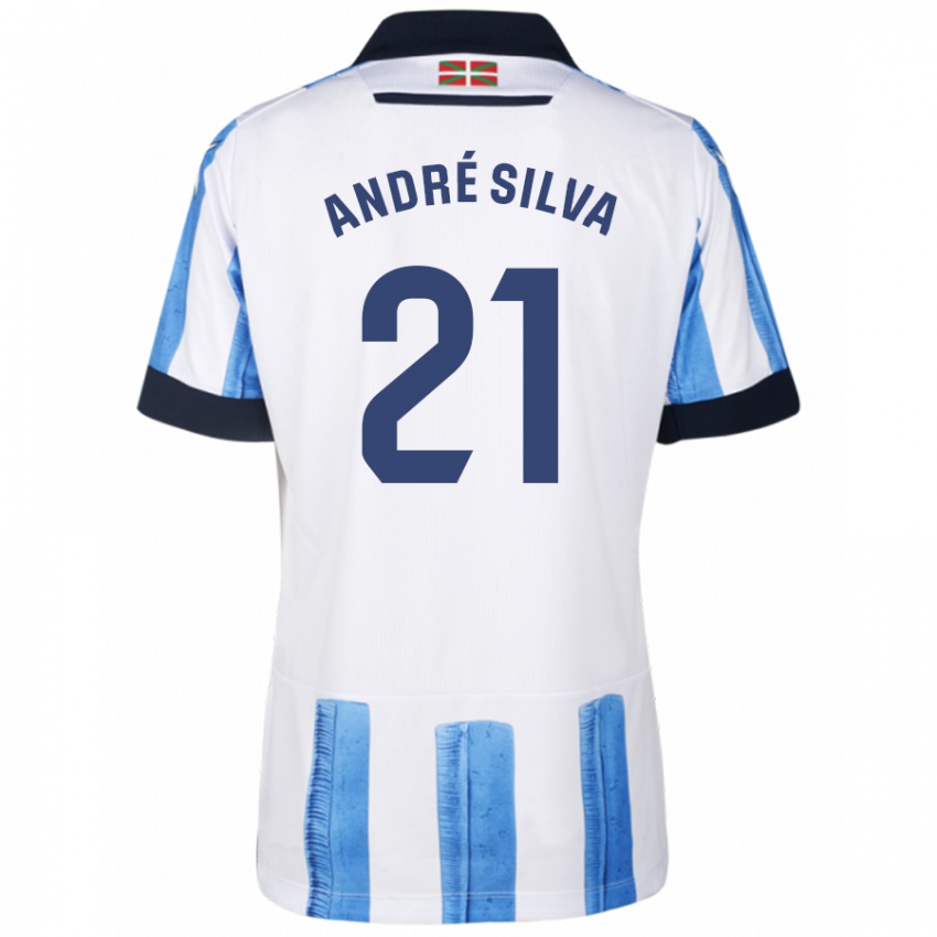 Damen Andre Silva #21 Blau Weiss Heimtrikot Trikot 2023/24 T-Shirt Österreich