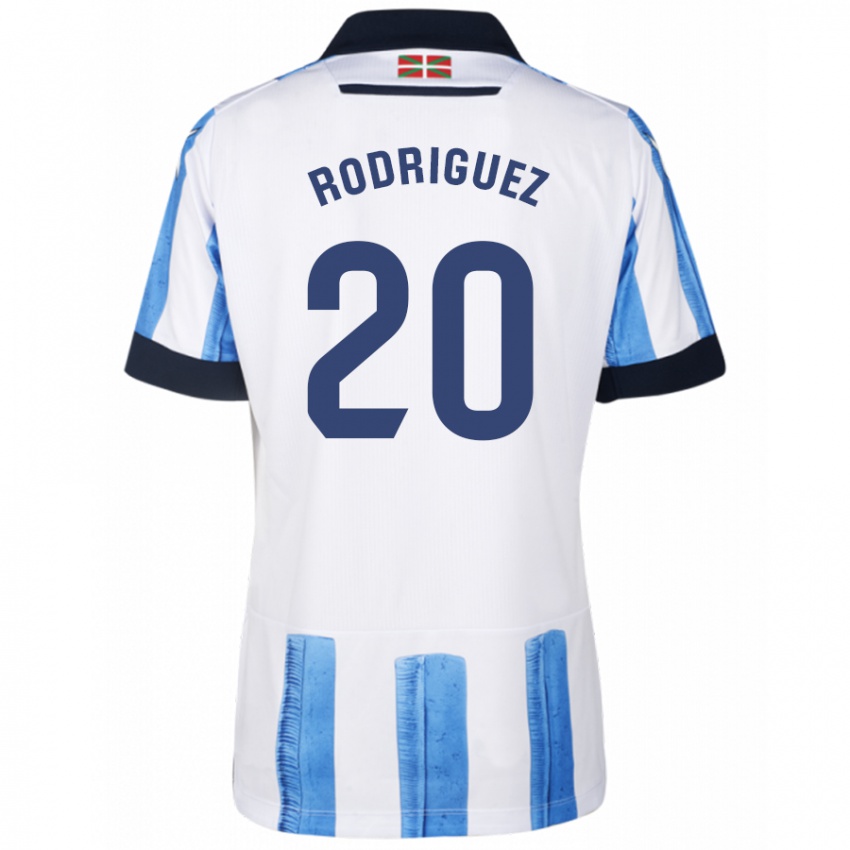 Damen Mikel Rodriguez #20 Blau Weiss Heimtrikot Trikot 2023/24 T-Shirt Österreich